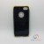    Apple iPhone 7 Plus / 8 Plus - Black Silicone Phone Case with Chrome Edge